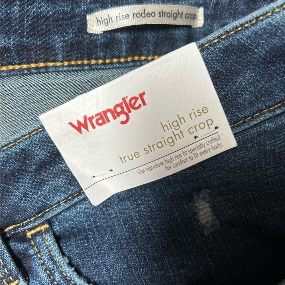 Wrangler :: High Rise True Straight Crop Jeans New Women’s 12 / 31 - Picture 5 of 7